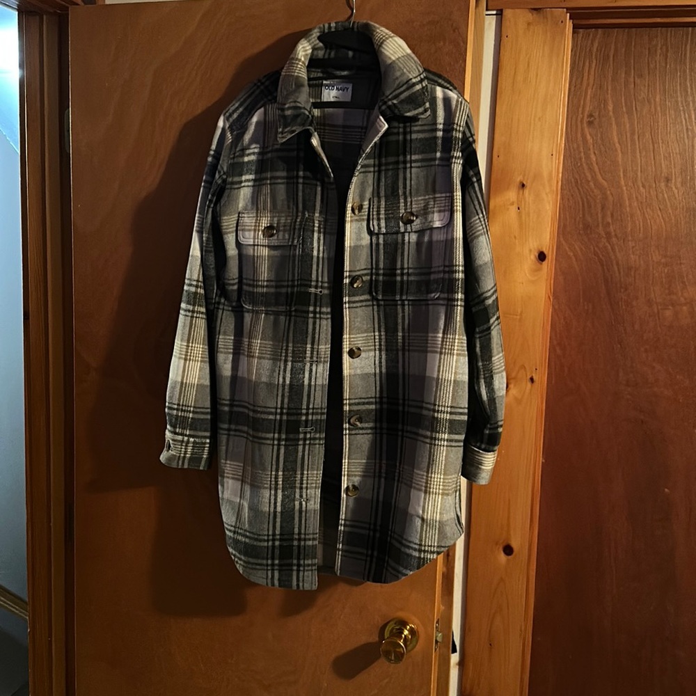 Oversized Plaid Long Shacket